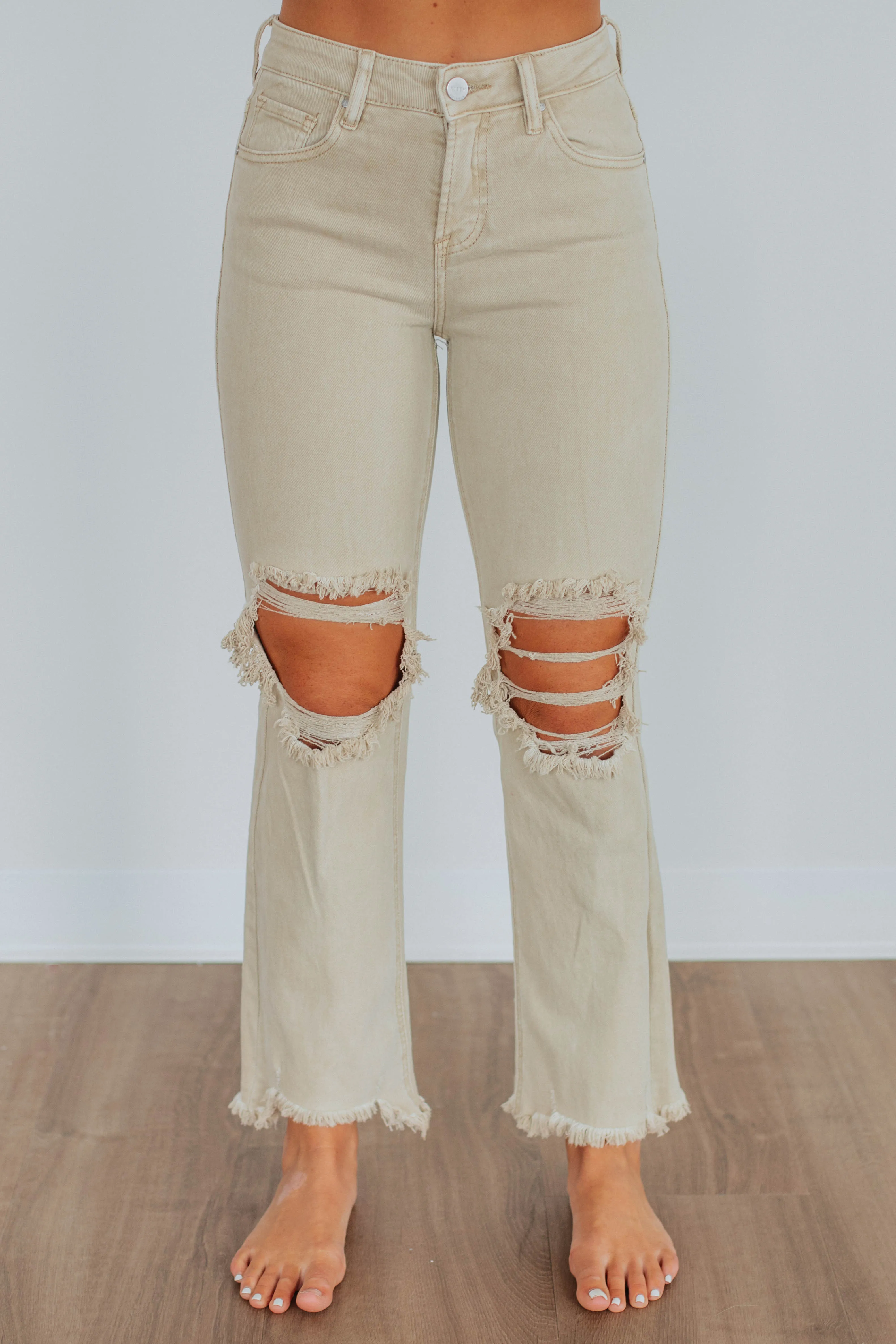 Willow Risen Jeans - Sand